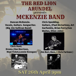 McKenzie Band, Red Lion Arundel. <br />Sat 26th April from 9pm.