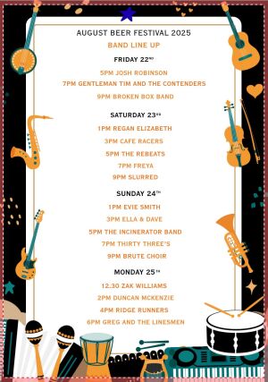 Surrey Oaks Beer festival,<br />Duncan plays Bank Holiday Mon 25th August from 2.00-3.30pm