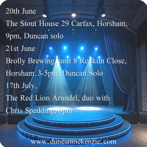 List of upcoming gigs